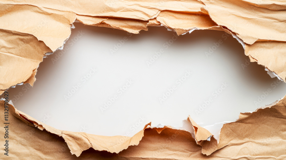 Poster torn paper texture with a blank space for text or design in a creative background concept