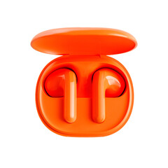 Bright wireless headphones on a white background, symbolizing style and comfort, ideal for an...