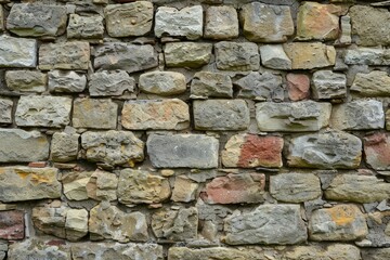 Obraz premium Image of Old grey and brown stone wall. Texture for background usage