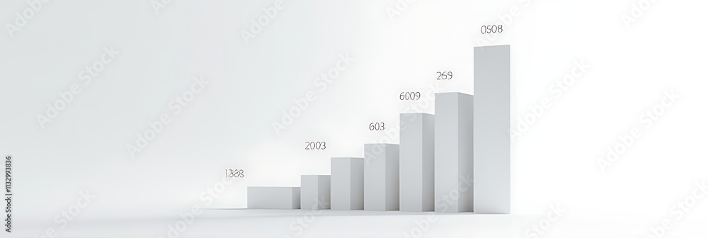 Poster the company tracks its progress through a white box product order system, represented by a rising ba