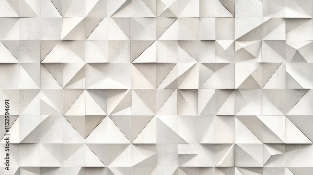 Poster abstract geometric white triangle pattern wall texture background design
