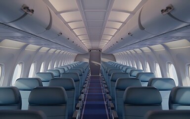 interior of a passenger plane