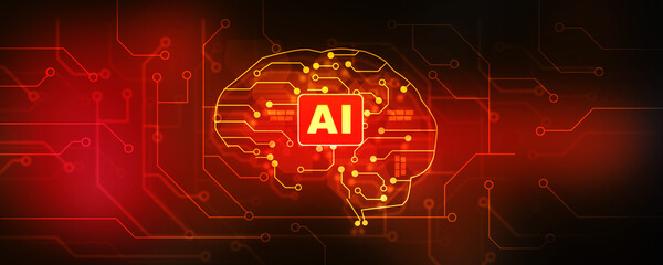 2d illustration Artificial Intelligence (AI) concept © deepagopi2011