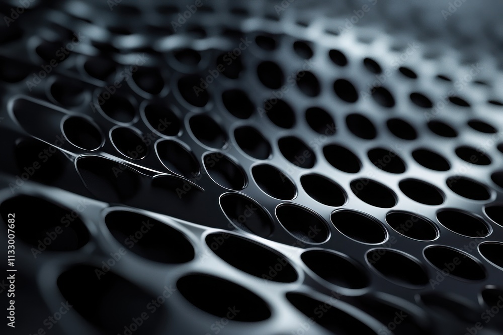 Poster futuristic metal composite design abstract setting close-up image industrial environment technical v