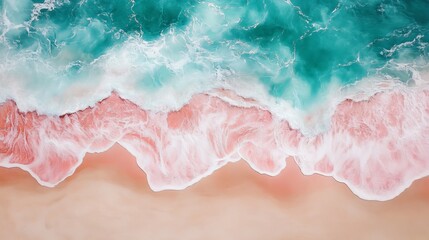 Obraz premium soft sand, ocean waves, peaceful beach