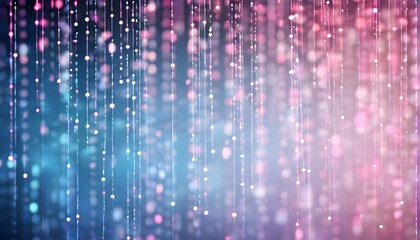 abstract animation of binary code cascading down like digital rain, representing data insights, pastel hues