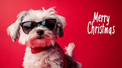 A fluffy Samoyed with sparkling glasses and festive decorations
A fluffy Corgi with stylish sunglasses lounging in holiday decor
A festive scene of a Havanese with fashionable glasses and a cozy backd