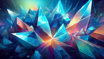 Obraz premium Abstract background of crystal triangl
