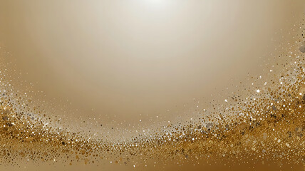 Golden Dust Celebration: Shimmering gold particles swirl and dance, creating a luxurious and festive background perfect for celebratory designs.  The warm.