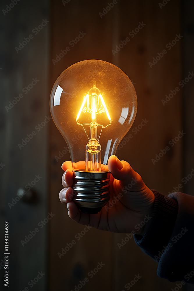 Poster human collaboration led to a groundbreaking business innovation in lighting technology with the inve
