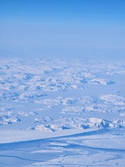 water background Greenland from above endless ice