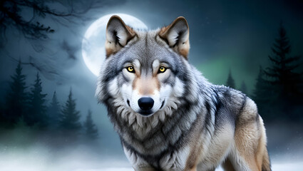 Obraz premium wolf in the snow