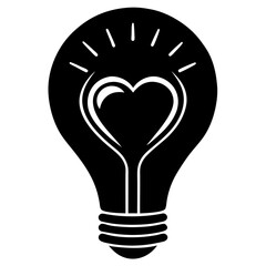 Fototapeta premium light bulb with heart