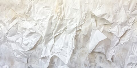 Obraz premium Mixed media background Crumpled white paper texture 