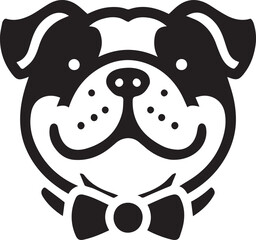 Happy Dog Logo with Bow Tie