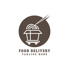 Food delivery catering fast food logo vector