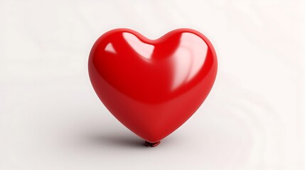 Fototapeta premium Glossy red heart representing love and affection on valentine's day