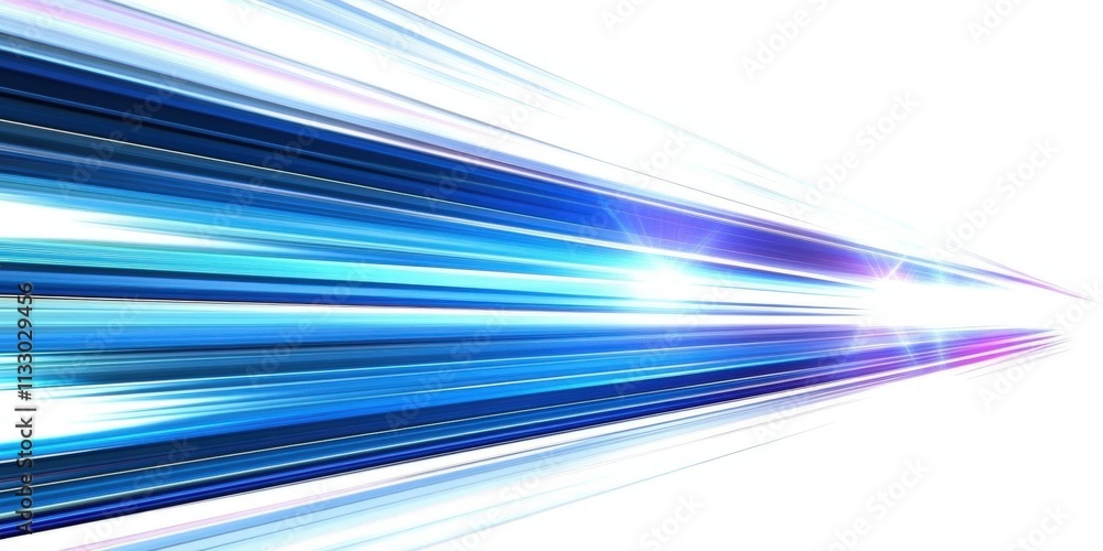 Aufkleber concept art emphasizing speed and technology through light effects.