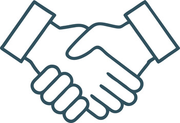 Obraz premium Handshake icon style vector illustration and modern design 