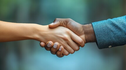 Fototapeta premium Handshake Between Two People
