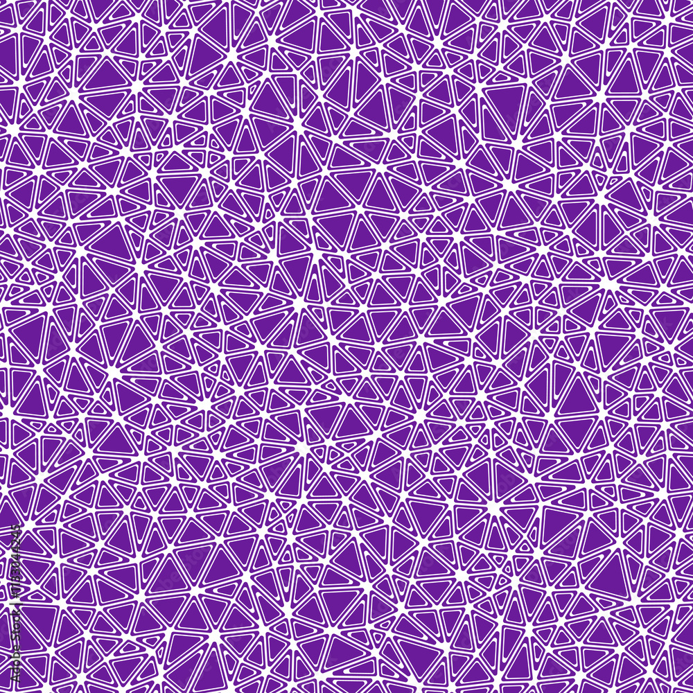 Poster triangular pattern background with rounded solid shapes in frames. small triangles in a solid color 