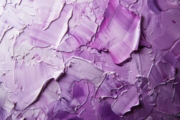  Many rough lilac smears of acrylic oil paint on flat surface. Detailed photo textured background