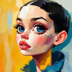 Intriguing Abstract Portrait of a Woman with Soft Tones