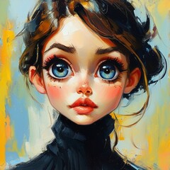 Artistic Abstract Painting of a Woman&rsquo;s Face