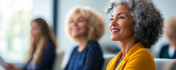Obraz premium A virtual training session for seniors on AI-powered marketing tools, clean, sharp