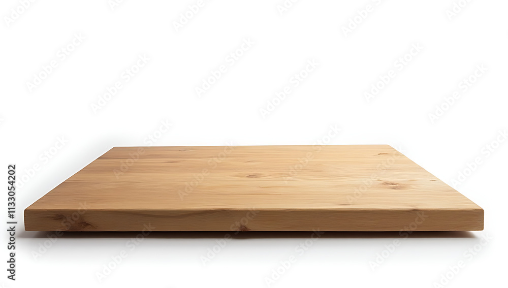 Poster a real nature wood table top with texture is shown on a white background for product display and vis