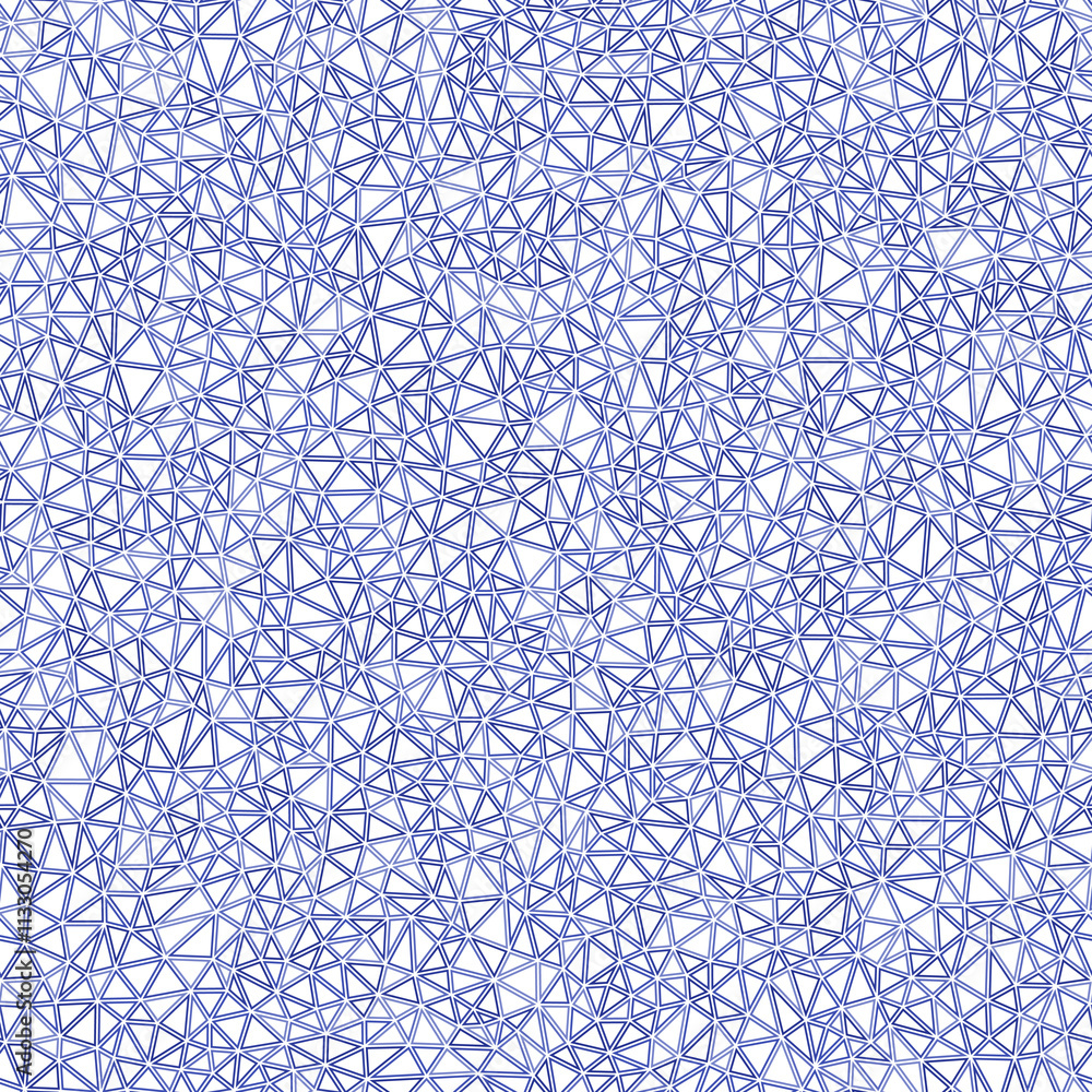 Poster triangulation geometric shapes background. tiny triangles size. monotone style. geometric shapes out