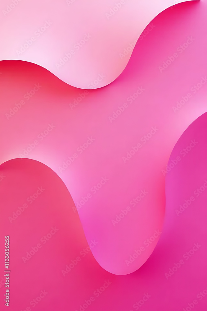 Poster a paper cut features a vibrant pink neon gradient color that adds a pop of fun to any design._00001_