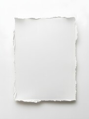 White Paper With Irregularly Torn Edges