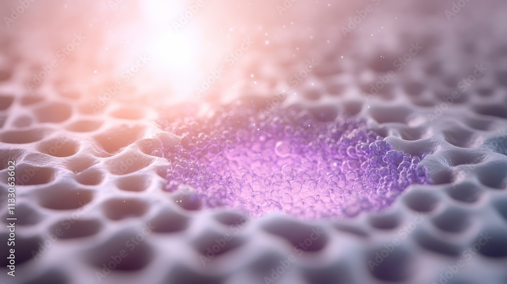 Poster microscopic cellular structure bubbles science research abstract background