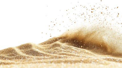Sand Explosion: A captivating image of a sand explosion, showcasing a dramatic burst of golden sand against a clean background. The image evokes a sense of energy and movement.