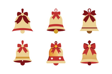 Christmas bell vector art illustration bundle