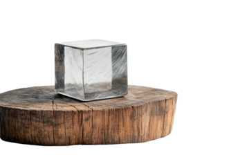 A dynamic shot of a cube on a rustic wooden surface, capturing the essence of the transition from 2024 to 2025. The cube's edges are sharply defined