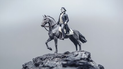 Fototapeta premium miniature of classic washington on white background