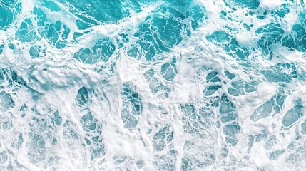 Fototapeta premium Sea waves and water. Top view composition. Generative Ai