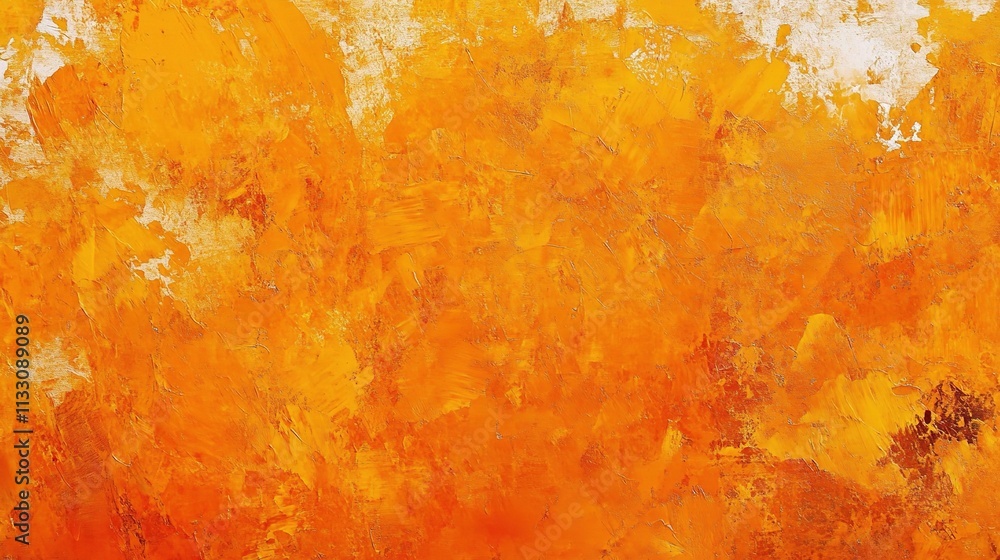 Poster vibrant abstract orange background with artistic texture and depth