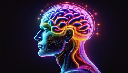 Obraz premium human head with brain