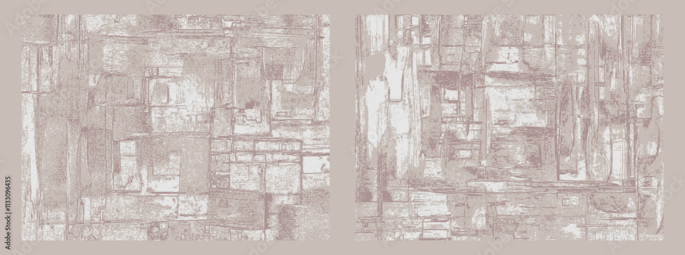 Poster abstract background with intricate vertical strokes and layered textures in soft beige and cream ton