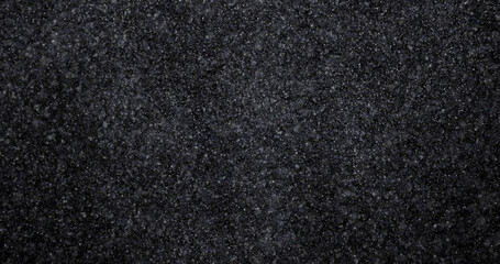 Natural white winter snowfall on a black background 3d rendering
