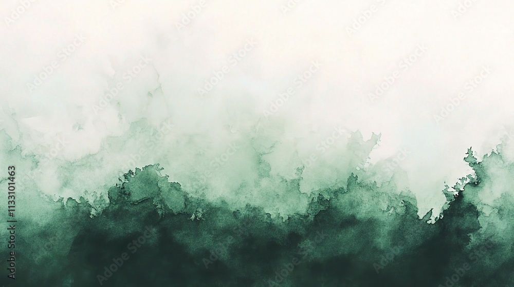 Poster soft green abstract gradient design with smooth tones and blends