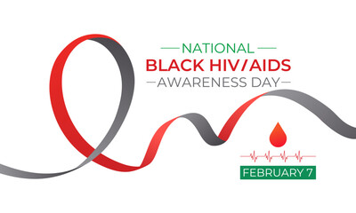 National black hiv aids awareness day background design template. Design for banner, cards, prints, social media, poster, flyer and background design template.