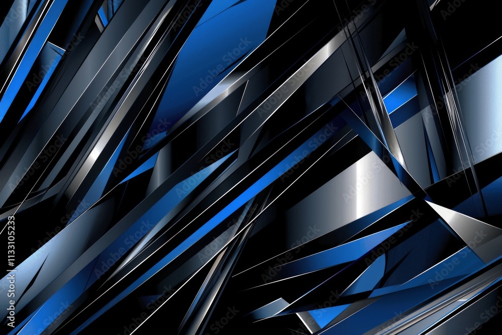 Poster futuristic abstract geometry featuring dynamic light and shadow effects for an engaging visual exper