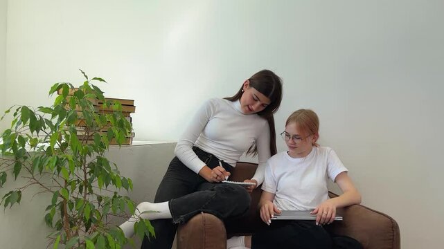 Students preparing for new academic year while studying and collaborating together. Back to school.