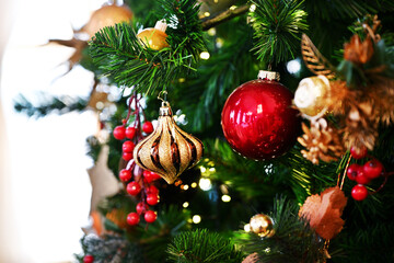 Christmas decorations Christmas tree details
