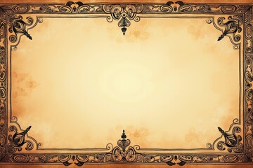 Elegant Vintage Frame Border Design for Invitations, Certificates, and Artwork - Antique Aesthetic for Timeless Creations