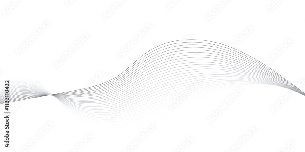 Poster wave flowing liquid line abstract background. black and white vector design 3d lines in perspective,